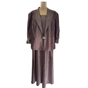 NWT! "CACHET" 2 PC Emb.‎ Beaded Formal Dress SZ 24W Grandma Mother Of The Bride